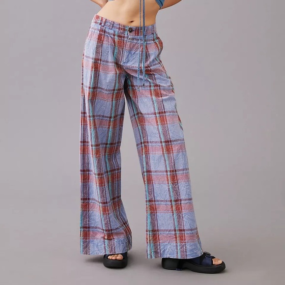 Anthropologie Pants - Anthropologie Plaid Wide-Leg Pants